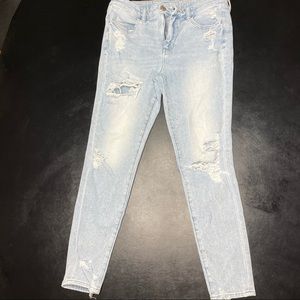 EUC! American Eagle the Dream Jean high rise jegging distressed
